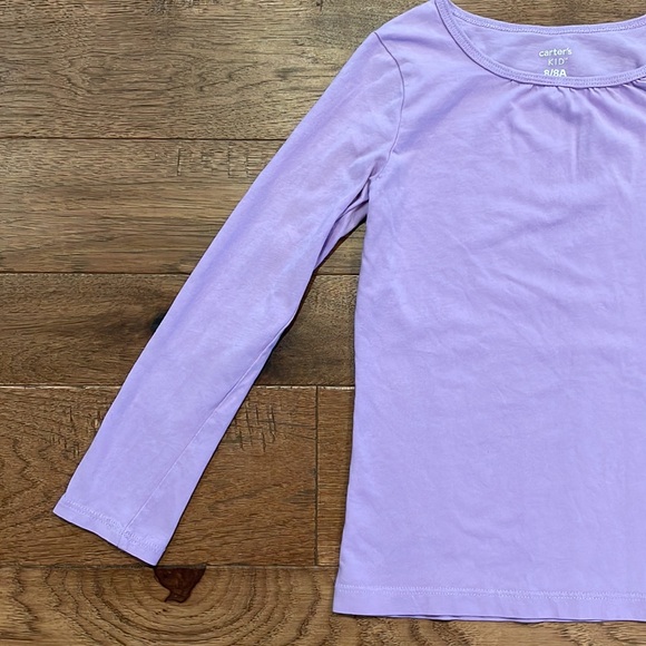 Carter’s Kid Long-Sleeve Purple T-Shirt - Size 8/8A - Picture 2 of 16
